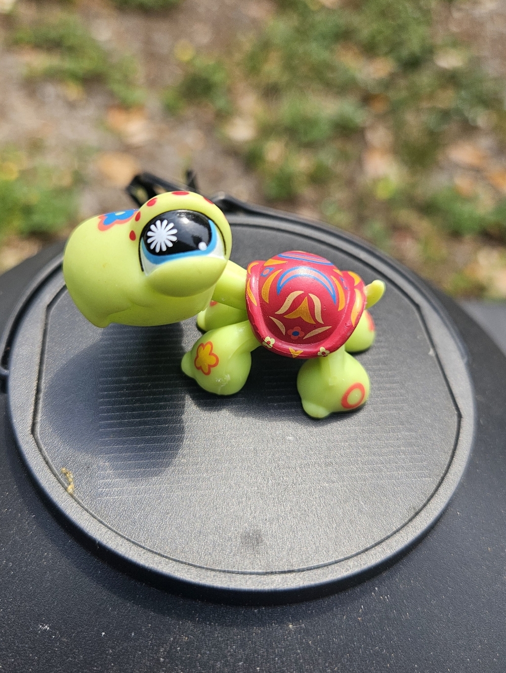 Littlest Pet Shop Turtle Green With Blue Eyes Postcard 1009 Lps